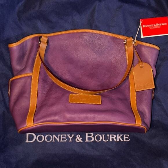 VINTAGE RARE Purple and Brown Tote Bag - Picture 4 of 4